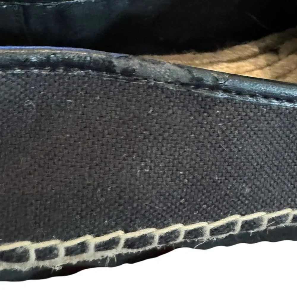 MICHAEL Michael Kors Black Espadrille Slip-On Shoes Loafers 6